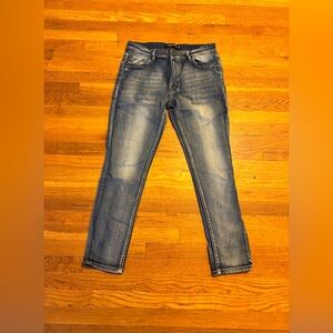 London Fog Blue Slim Jeans with Vintage Wash